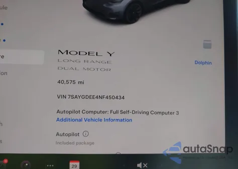 2022 Tesla Model Y Long Range Dual Motor All-Wheel Drive из США, поврежденный, VIN 7SAYGDEE4NF450434